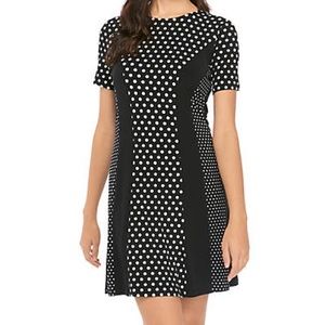 Black and white polka dot dress